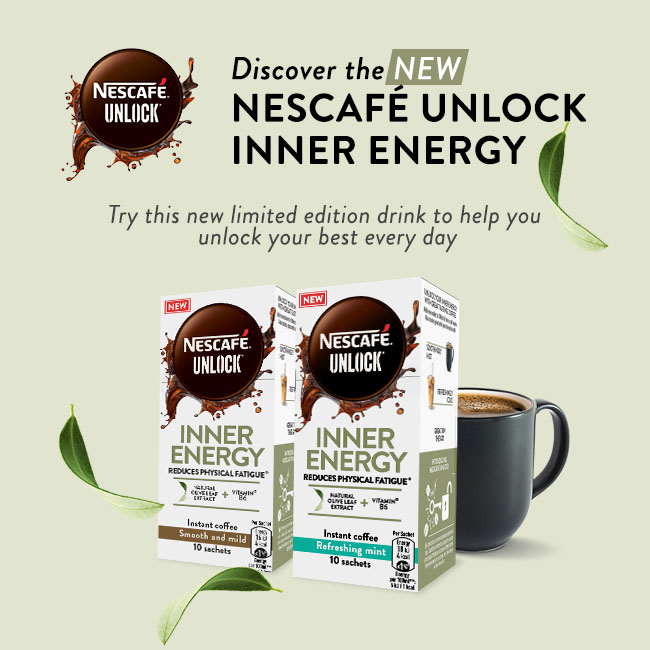 Discover new Nescaf´ Unlock Inner Energy. Try this new limited edition coffee drink to help you unlock your best every day. Buy now